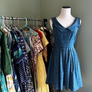 Apricity Blue Plaid Dress
